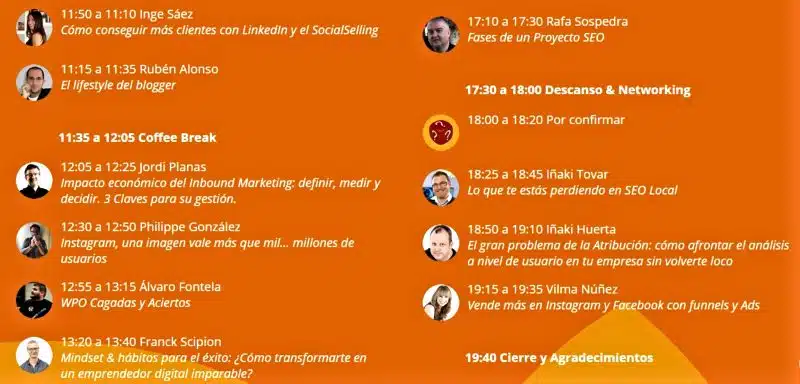 DSM Valencia ponencias y ponentes del congreso de marketing digital.