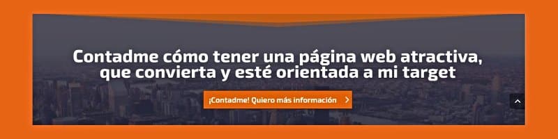 página de aterrizaje y llamada a la acción