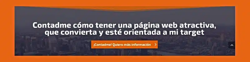 página de aterrizaje y llamada a la acción